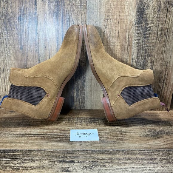 Johnson & Murphy Mens Danby Plain Toe Suede Chelsea Boots- Mens Size 9M - Picture 5 of 9